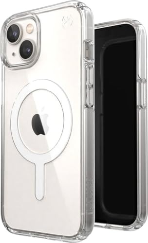 Speck Presidio Perfect-Clear + MagSafe – iPhone 14 Plus Hülle mit Microban-Beschichtung (durchsichtig)