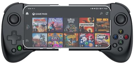 ShanWan Handy Controller für Android/iOS/iPhone15, Smartphone Controller mit Einstellbarer Joystick, Bluetooth Mobile Gaming für PS Remote Play Xbox Cloud Steam Link GeForce NOW