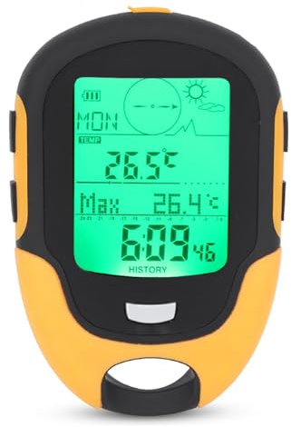 Altimètre De Voiture Multifonctionnel Extérieur FR500 Baromètre Thermomètre Hygromètre Boussole Altimètre Numérique avec Plusieurs Fonctions Altimètre De Randonnée Portable Boussole Enfant