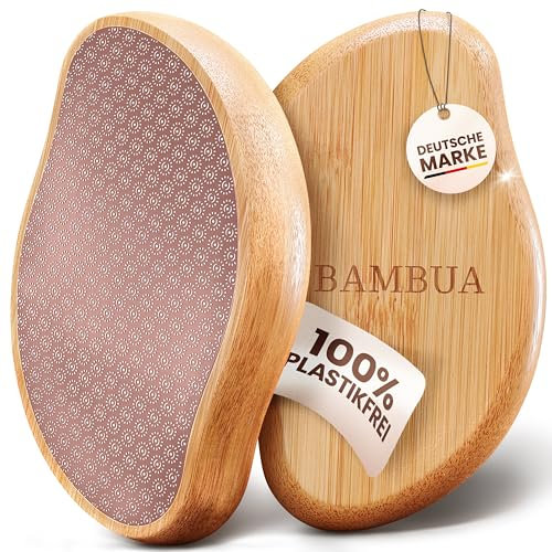 BAMBUA Hornhautentferner - [100% Anti-Hornhaut Effekt] Hornhaut Entfernen Fuß - Zur Fußpflege für schöne Füße - Effektives Nano Glas - Professionelle Pediküre - Premium Bimsstein (Rosa)