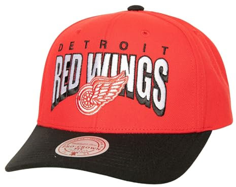 Mitchell & Ness Detroit Red Wings NHL Boom Text Pro Vintage Snapback Cap Red - One-Size