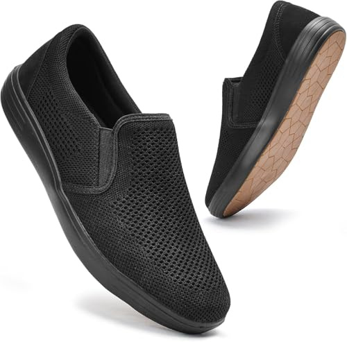 Puxowe Zapatillas de Deporte para Hombre Deslizamiento en Zapatillas de Ocio Ligeras Atmungsaktiv Netz Manos Libres Zapatillas Planas