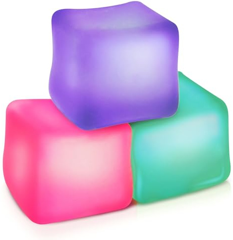 Fidget Toy Stress Cube 3 Pack - High Density Gel Filled 2.1 Cube, Squishy Fidget Toys for Relaxation, Calming Sensory Toys for Autism, Stress Balls for Kids Adults Children Teens