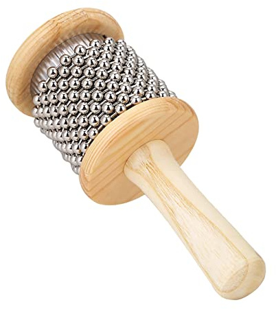 Coctelera de Mano de Madera, Instrumento de Percusión Cabasa de Madera, Juguete Musical para Niños