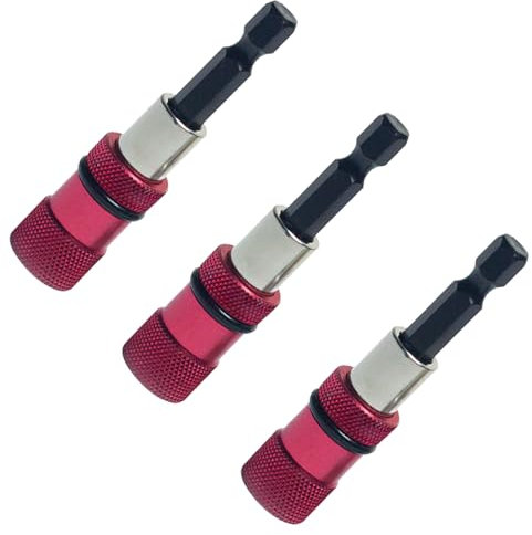 Oiieco 3Pcs Magnetic Bit Holder Drill Bit Extension Set, Quick Release Bar Screwdriver Bit Holder for Impact Driver,1/4 Inch Hex Shank,Screwdriver Bit Holder for Electric Drill Screwdriver