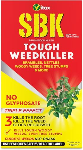 Vitax SBK Brushwood Killer Tough Weedkiller for Brambles Thistles Nettles & Tree Stumps No Glyphosate 500ml