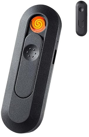 WOLMIK Rechargeable Electric Lighter - USB Rechargeable Lighter, Portable Cigarette Lighters, Windproof Flameless Lighters for Outdoor, Camping