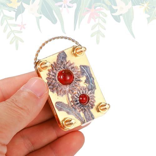 Lyreh Mikro-Blumenpresse, Tragbares Premium-Miniatur-Blumenpressset aus Metall für Mikrowelle Perfektes Konservierungsset und Geschenk für Kunsthandwerker und Pflanzenliebhaber(Gold)