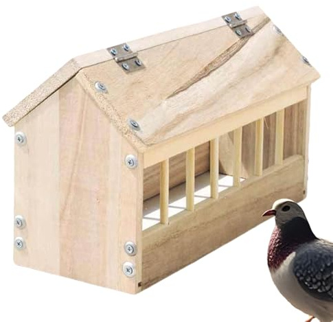 Mangiatoie di quaglia, Dispenser di mangime per uccelli, pollame in legno forma casa di pollame nessuno spreco per pollo fattoria
