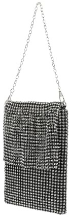 UTHCLO Bolso de Noche Gemas de Imitación Negro para Mujer