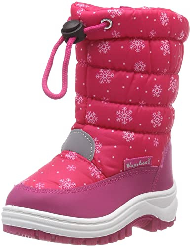 Playshoes Winter-Bootie/Stivaletto Invernale, Stivali Da Neve Unisex - Bambini e ragazzi, I Fiocchi Di Neve, 28/29 EU