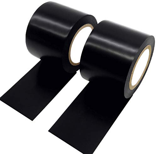 ALBOYI 2 Roll 50mm x 15m Electrical Insulation Tape Flame Retardant PVC Waterproof Insulating Tape (2 Black)