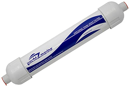 yachtZmarine Hålltank ventilfilter – direkt generisk ersättning för: Dometic, Havsland, ECO, SaniGuard, Marine Holding Tank Ventilationsfilter, 309311002 309310002 (5/8 tum ventilationsslang med 3/4