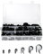 QWORK® 200 Pcs Nylon P Clips, Plastic Cable Cleats Cable Clip Clamp Fastener for Cable Management, 6 (Black)