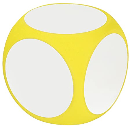 DIY Abwischbare Würfel, Wiederbeschreibbar Leuchtende Leerwürfel Kubisch Tragbar Reinigbar Lehrzubehör Kinder Erwachsene Bastelspielzeug (Gelb)