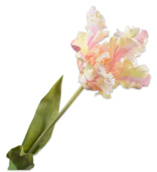 Silk-ka Seidenblume-Kunstblume Tulpenstiel Creme-Rosa 71 cm