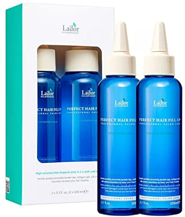 LA'DOR Perfect Hair Fill-Up Filler Duo 100 + 100 ml Moisturises Hair Gives a Healthy Shine Back Normalizes pH Skin Composition Includes Keratin Collagen