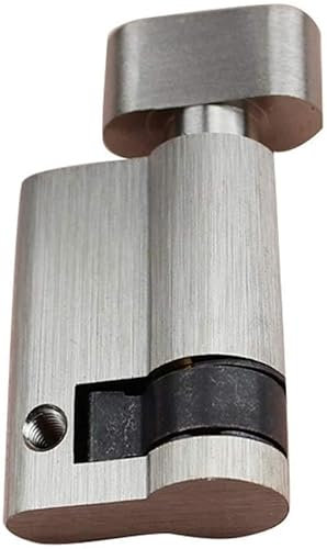 Cerradura de cilindro euro con giro de pulgar, cilindro de cerradura Cerradura de puerta estándar de 45 mm Empuje de medio cilindro Cerradura de apertura única con perilla Cerradura de barril de puert