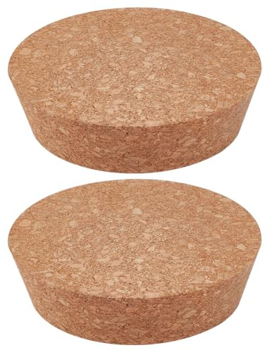 OLYCRAFT 2 st korkflaskproppar 12 cm avsmalnande kork plugg träkorkar lock 3 cm tjockt flasklock träproppar vinflaska proppar träburk korkar för kök bröllop tjänst konservering