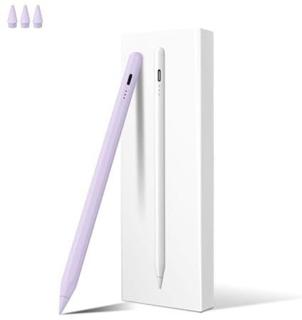 MEKO iPad-Penna 2018–2026 med Snabbladdning, Palmavvisning och Magnetfäste | Universell Kapacitiv Penna för iPad, iPhone, Surfplattor och Mobiler; 8 Stora och 12 Små Spetsar.