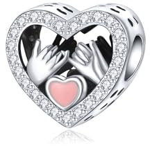 BIZK Freundschaft Charm Anhänger 925 Sterling Silber für Armband Bead Pendant für Europäische Armbänder und Halsketten