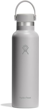 Hydro Flask – Standard Flex Cap 621 ml (21 oz) Botella – Acero inoxidable, a prueba de fugas, compatible con portavasos – Aislada, 24 h fría y 12 h caliente – Birch