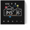 Black Smart Thermostat Heating Kit Thermostat Kit, Wireless Smart Thermostat Starter Kit, Smart Thermostat, 4.1 * 8.6 * 8.6CM(WITHOUT WIFI)