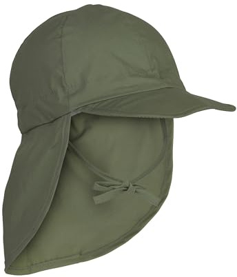 Mikk-line Cappello da sole per bambini, protezione UV 50+, cappello con protezione per il collo, per ragazzi e ragazze, traspirante, cappello da sole regolabile per esterni, giardino e spiaggia, Oliva