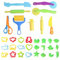 33 Pcs Playdough Set, Playdough Accessories, Play Doh Tools, Playdough Sets, Play Dough Tools, Rollers Cutters Extruders Kit,Kids DIY Creation Play Dough Set for Toddlers Boys Girls
