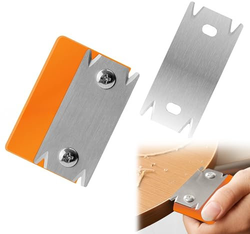 Recortadora De Bordes Para Carpintería，Recortadora De Mano Portátil Con 1 Cuchilla De Repuesto, Herramienta Para Recortar Chapa, Cepillo De Mano Antideslizante Para Madera Pvc Abs (Naranja)