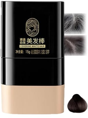 Instant Hair Color Stick mit Integriertem Kamm, Instant-haarfarbstift, wasserfester Haarwurzel-Concealer, Ausbesserungskamm 2 in 1, Sofortiger Haarfärbestift für graues Haar abdecken (Espressobraun)