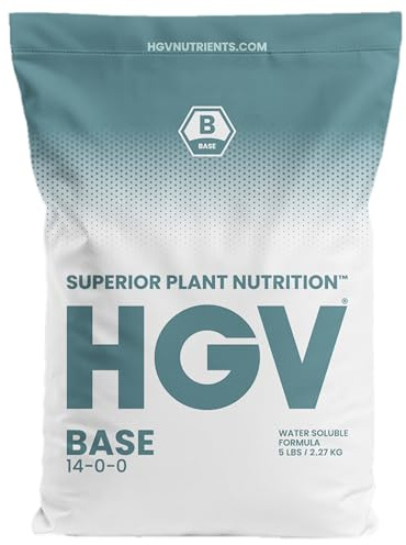 HGV Dry Base โ Essential Foundation Nutrient for Grow & Bloom Stages โ Water Soluble Hydroponic & Soil Fertilizer โ Universal Mineral Base Formula for All Plant Life Cycles (5 lbs)