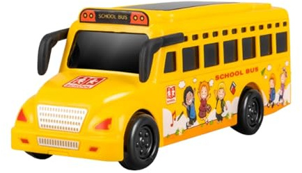 MagiDeal Bus Jouet, Jouet de Bus Scolaire avec Lumières et Son Interaction, Voitures de Jouet Parent-Enfant Cadeau d'anniversaire Modèle de Voiture Jouet pour Enfants 3 Ans