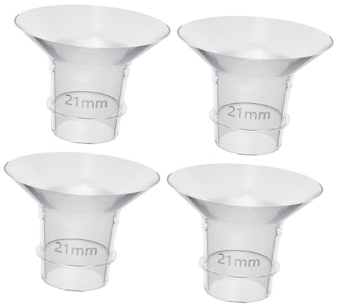 Parliky 4 pièces Inserts de Bride Silicone pour Pompe à Lait Portable Accessoires Allaitement Confortables et Sûrs Adaptateurs de Réduits pour Pompe Portative