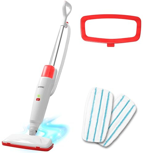 Duronic STM15 WE Scopa a Vapore 1050W Serbatoio 500 ml | Lavapavimenti Senza Detergenti, Pulitore a Vapore per Pavimenti e Tappeti, Igienizza ed Elimina Batteri, Cavo 7 m, Bianco