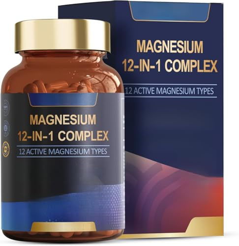 12in1Magnesium – för muskler, nerver, sömn, avslappning, hjärtstöd | veganskt, GMO-fritt