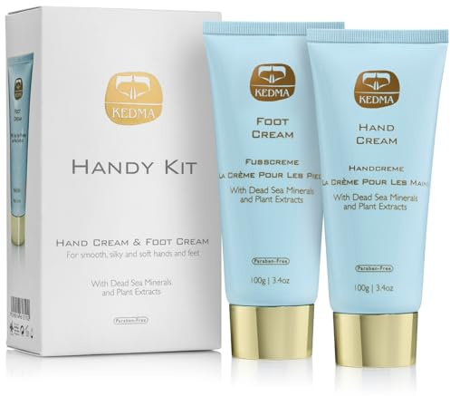 Kedma - Hand- und Fußpflegeset auf Basis von Mineralien aus dem Toten Meer - Feuchtigkeitsspendend und nährend - 2x100g