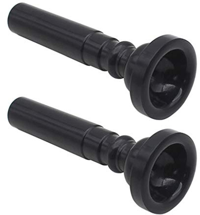 BELTI 2 Stück Schwarz/Weiß Kunststoff-Trompetenmundstück für Trompetenzubehör