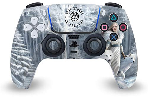 Head Case Designs Officially Licensed Anne Stokes Winter Guardians Art Mix Vinyl Faceplate Sticker Gaming Skin Decal Cover Compatible With Sony PlayStation 5 PS5 DualSense Controller