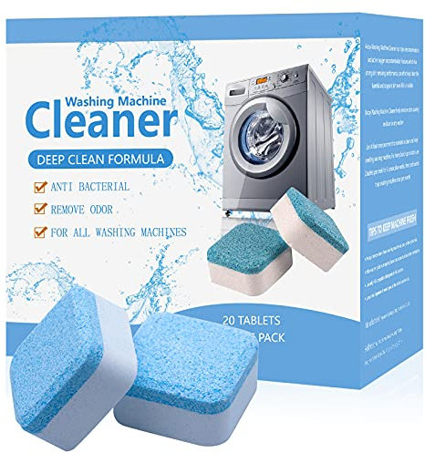 Waschmaschinenreiniger,Solide Reiniger Tablette,Waschmaschine Reiniger Schaum,Brausetabletten Waschmaschinenreiniger, Dreifacher Dekontaminationsentferner mit natürlicher biologischer Formel, 20 PCS