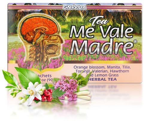 Me Vale Madre Natural Calming Tea: 100% Natural for Relaxation, Support Tranquility and Relief Herbal Tea. Te Relajante y Calmante para Nervios, Tension y Dormir Mejor – 30 Tea Bags