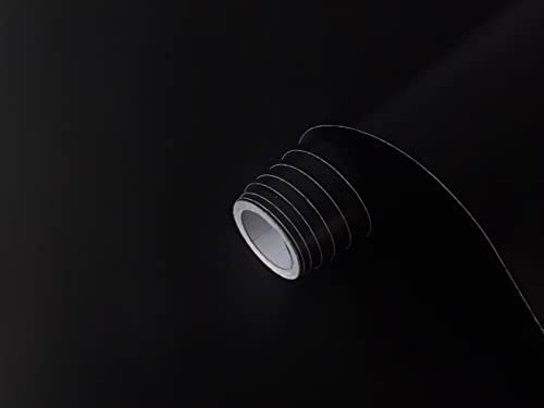 DIMEX Film adhésif uni mat noir pour meubles, film décoratif pour porte, cuisine, armoire, table, 67,5 cm x 1 m