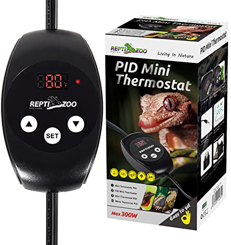 REPTIZOO Dimming Thermostat, PID Temperature Controller with Memory Function, Reptile Thermostat for Reptile Heat lamp, Specifically Designed for Light Heat Bulbs & Heaters