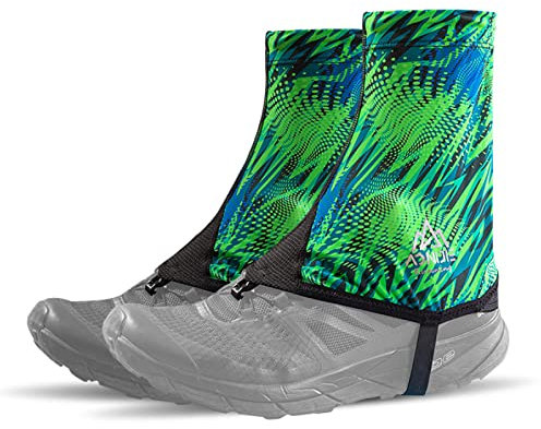 TRIWONDER Unisex Gamaschen, Atmungsaktiv und Sandgeschützt, Trail Gaiters Für Outdoor, Laufen,Trailrunning, Wandern (Grün, L)