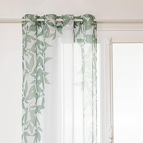 Atmosphera - Voilage - étamine - Vert - 140x240 cm