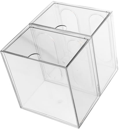 jojofuny 2st Makeup Organizer Med Lådor Transparent Akryl För Skincare Handdukar Utrymmesbesparande För Badkar Sminkbord