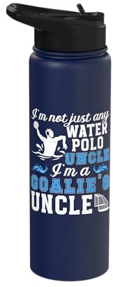 I'm A Water Polo Goalie Uncle Water Polo Goalkeeper Uncle Stainless Steel Insulated Water Bottle