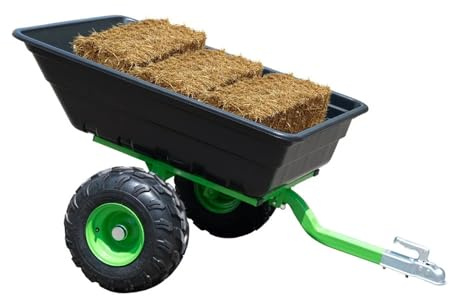 Generico Carrello for Attrezzi da Giardino a Due Ruote for carichi Pesanti da 450 kg for Esterni Carriola con Scarico a Mano for Fattoria Rimorchio da Giardino ATV