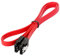 POPPSTAR 1x Câble SATA 3 HDD SSD, câble de données haut de gamme avec fiche clip droit, jusqu'à 6 Go/s, longueur 0,5 m, rouge