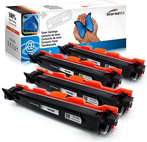 4X Tonerkartusche kompatibel zu TN-1050 TN1050 für Brother DCP-1510 DCP-1610W DCP-1612W DCP-1512 für MFC-1910W MFC-1810 HL-1110 HL-1212W HL-1210W HL-1112